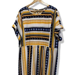 👗5/$25 - Blue/Yellow Print Dress